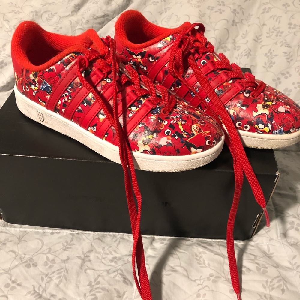 K Swiss Classic Angry Birds 10 Year Anniversary Ltd Ed boys red sneakers siz 2.5